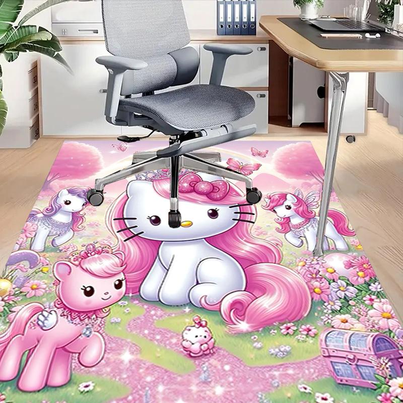 1pc Hello Kitty, Princess Carpet Office Rug Outdoor Mat Home Decor Area Carpet Festival Gift Office desk chair carpet