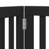 Vidaxl Foldable Dog Gate, With Door, 6 Panels, Black, 300 Cm