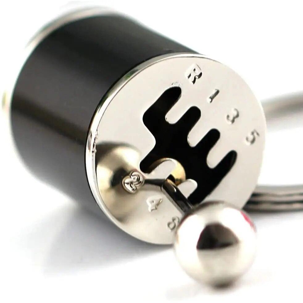 Mini Turbo Turbocharger Keychain Car-styling Keyring Gear Gearbox Pendant Keychain Stick Knobs Keyring Shift Metal Key Ring