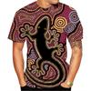 New Fashion Trendy Indigenous Animal Pointillism Art 3D Printing T-shirt Hip Hop Fun Fashion Casual Neutral T-shirt