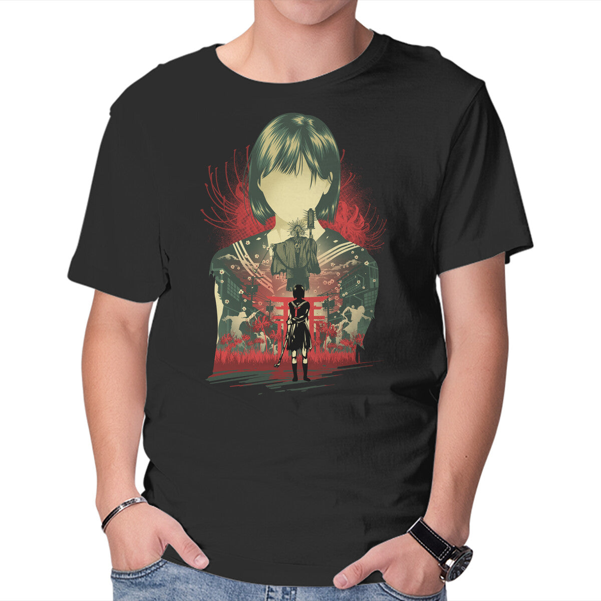 Unisex Crew Neck T-Shirt Silent Blossom Graphic Short Sleeve Casual Tee XXXL