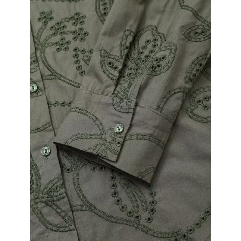 Kaslead New Arrival Women's Clothing Fashion Style Stylish Simple and Versatile Loose Adhesive Embroider Shirt 2492153