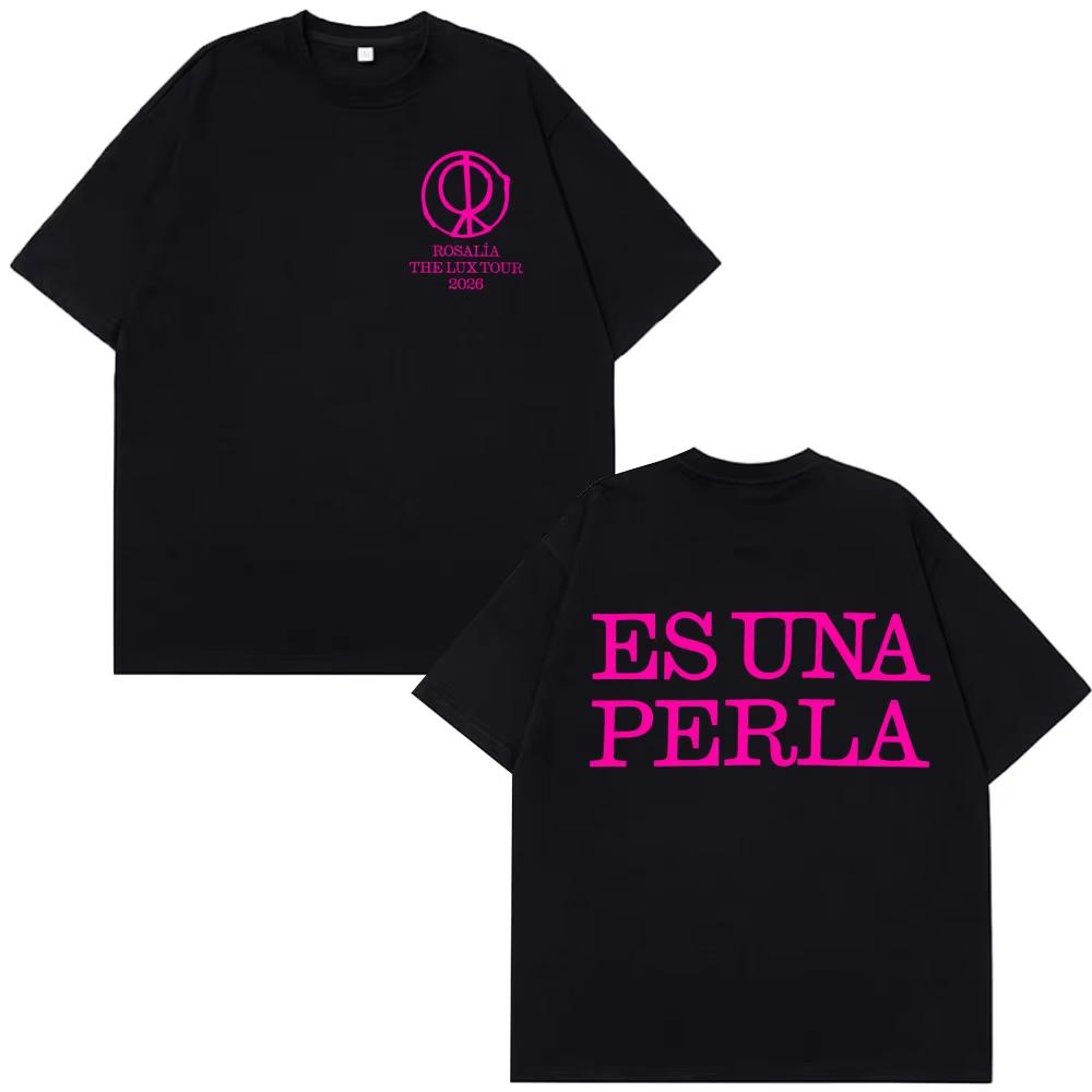 

Singer Rosalia Lux 2026 Tour Printtshirt Unisex Women Fashion Tshirts Summer Shortsleeved Top Cotton Aesthetic Trend Tshirts L