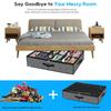 Under Bed Shoe Storage Box 12 to 16 pairs Shoes Organizer for Closet Underbed Shoe Containers with Clear Cover