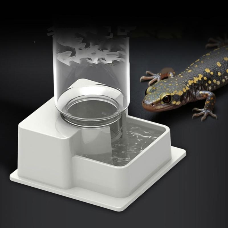 Multifunctional Transparent Reptiles Water Bowl Automatic Refill Function Reptiles Multi Level Design