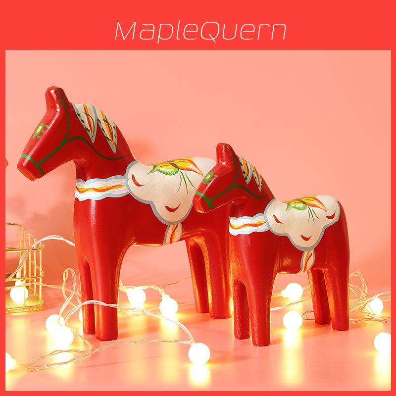 Decoración de Caballo de Madera con Arte Hecho a Mano para el Hogar Sala de Estar Regalo para Celebraciones