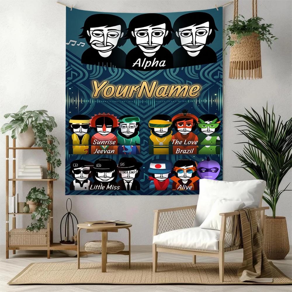 Incredibox Custom Your Name Wall Decor Tapestry Art For Pet Memorial Birthdaywedding Party Backdrop Family Gift