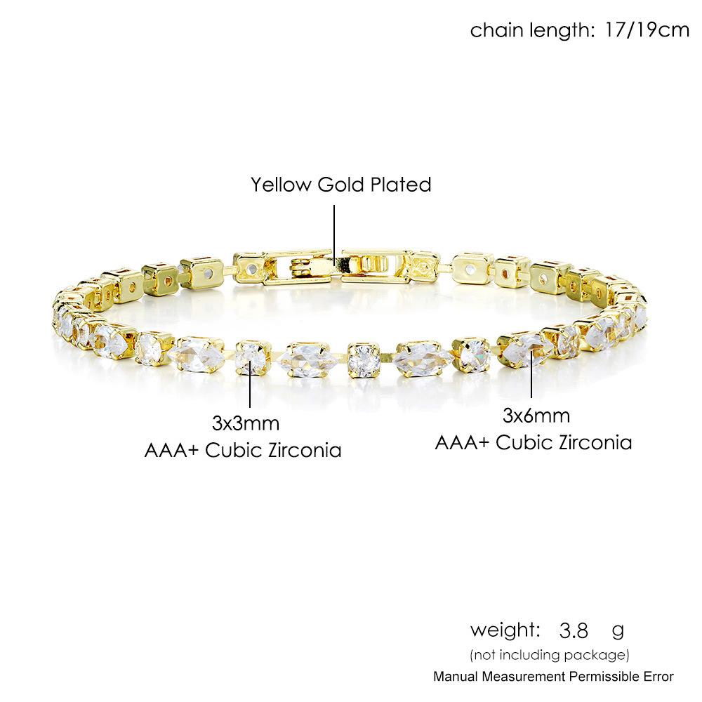 Jewelry Single Row Full Of Diamond-Encrusted Zircon Bracelets, Women'S Birthday Party Jewelry Accessories