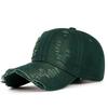 Spring & Autumn Distressed Duckbill Cap - Curved Brim, Ripped Edges, Unique Style Sunshade Hat