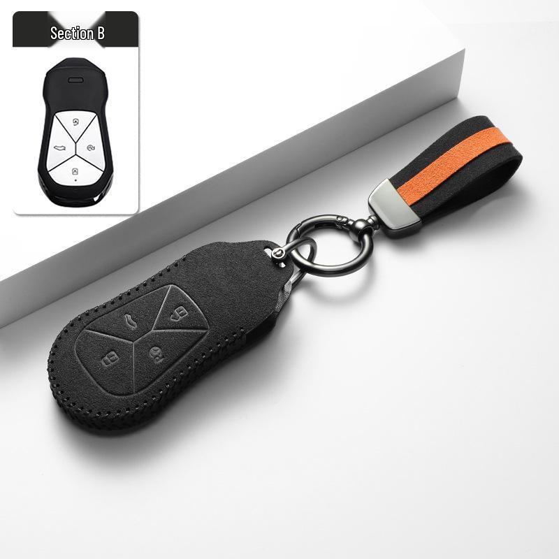 Compatible Key Cases for XPeng P7, P7i, G6, and G9; Premium Designs for G3, G3i, and P5 with Double-Sided Buckle and Women's Suede Options.