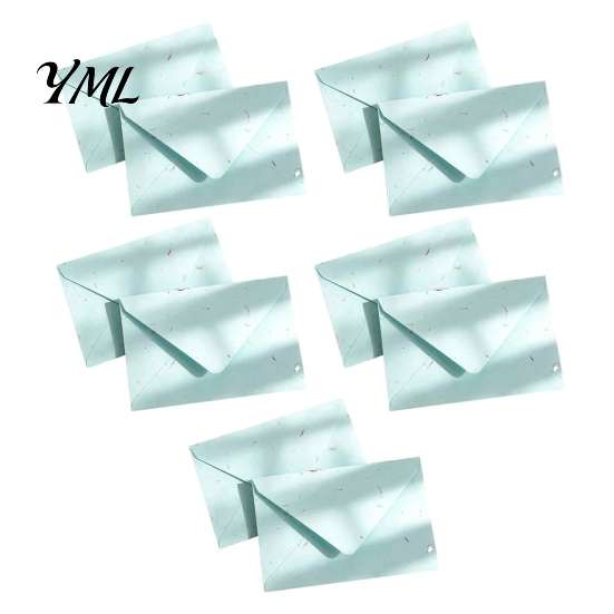 Art Paper Envelopes for DIY Crafts 10PCS Petal Envelopes, Real Floral Texture Design, Thick Western Style Correspondence Stationery, Macaron