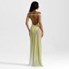 Y26Ds068 European and American Style Cross-Border Women's Spring and Summer Amazon New Sexy and Elegant One-Shoulder Backless Dress