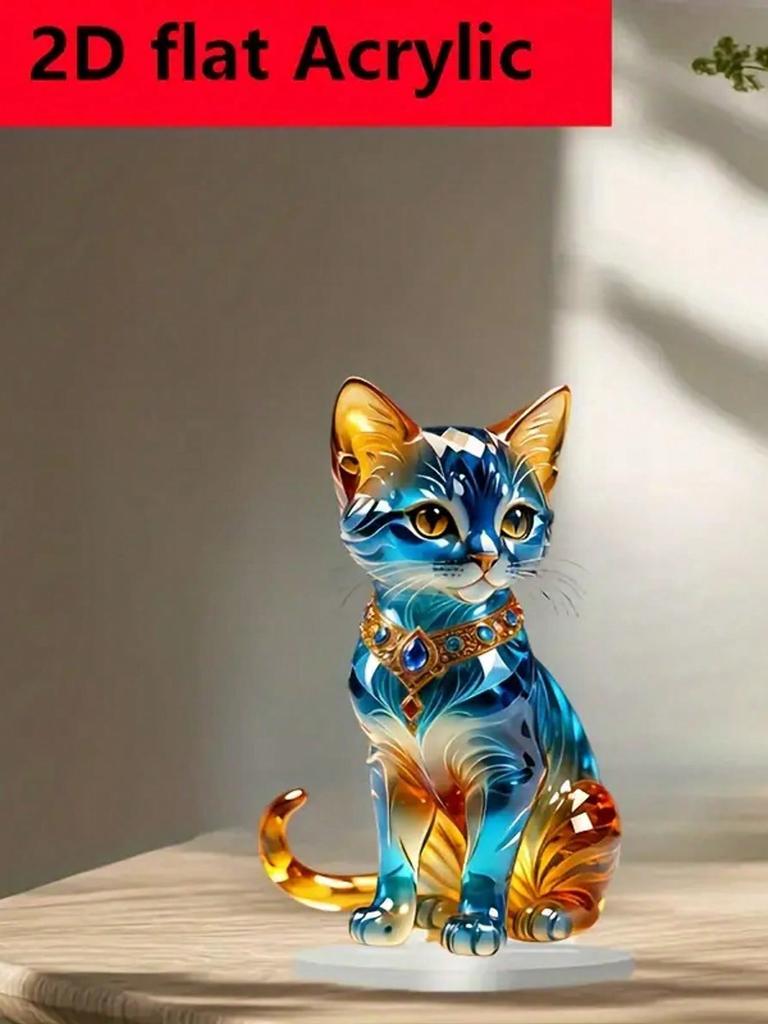 Cute Cat Ornament Artistic Home Decora Acrylic Material Is the Perfect Gift for Family and Friends Best Choice for Bedroomdecora