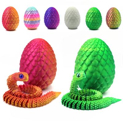 3D Print Cool Snake Dragon Egg Multi-joint Novel Easter Hot Sale Gifts Decompression Children's Toys Desktop Decorations Printed