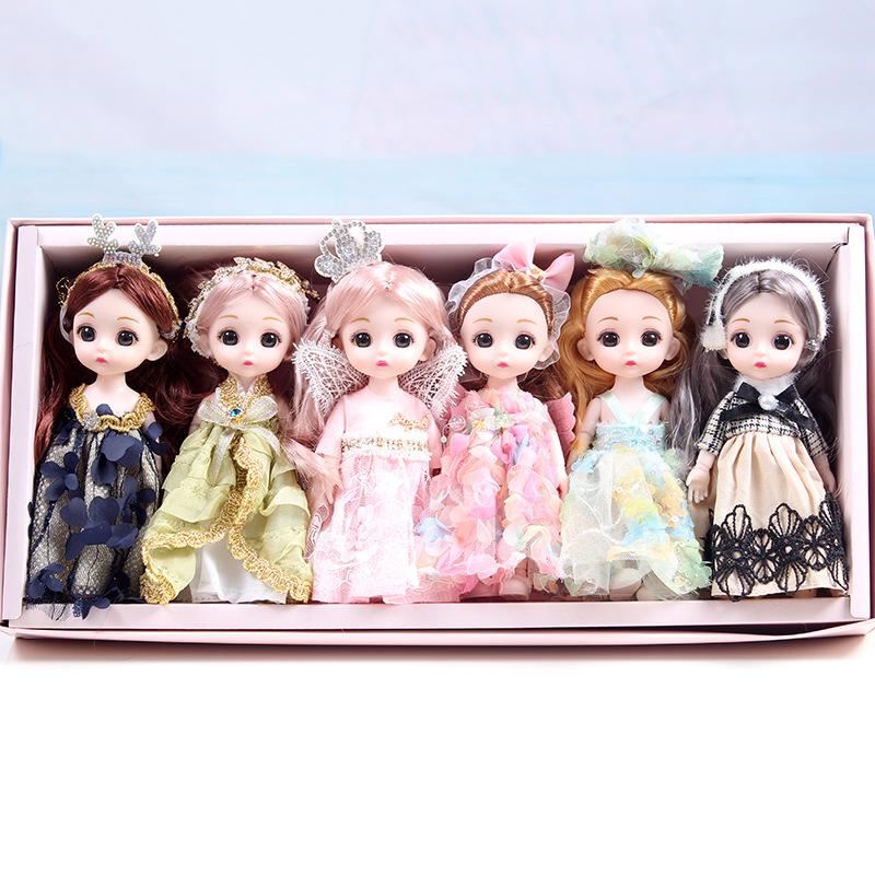 Set di confezioni regalo giocattolo per bambole intercambiabili da 6 pezzi Squisiti giocattoli regalo per principesse