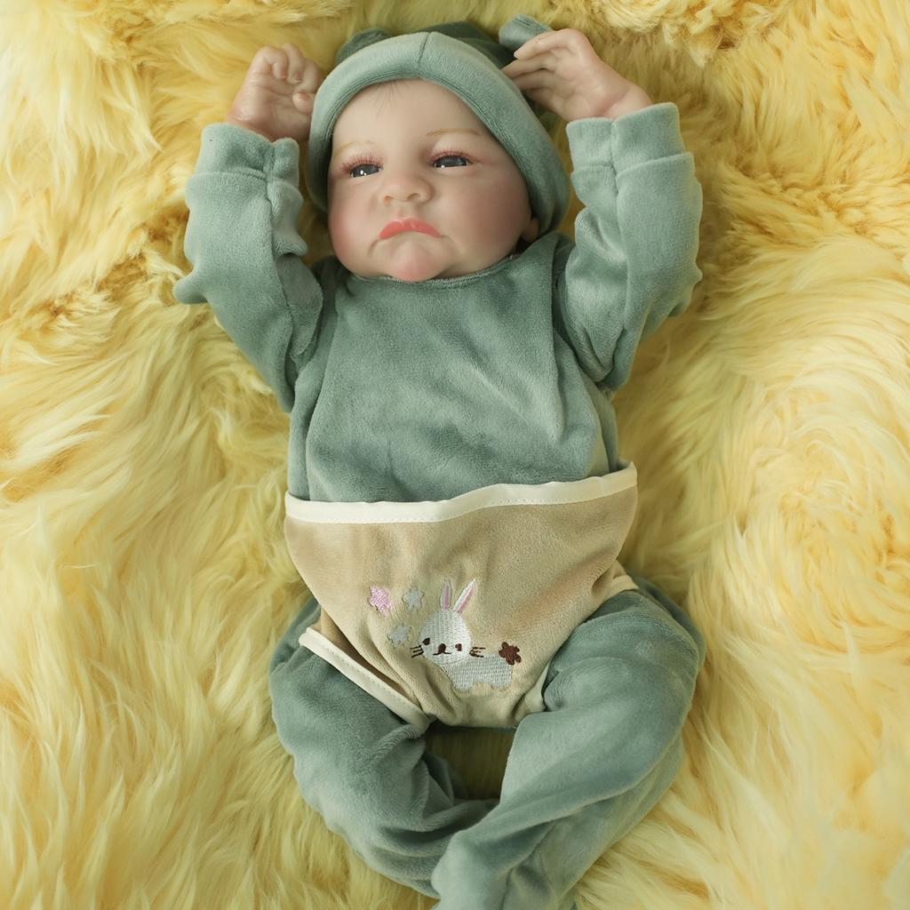 Realistic Newborn Doll 3d Painted Light Soft Fabric Body Real Touch Visible Blood Vessels Birthday/Christmas Gift Collectio 48cm