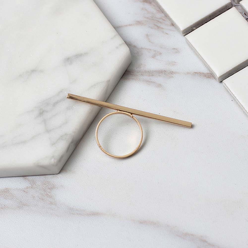 Simple Wild Korean Girls Women One Word Rings Finger Ring Fashion Jewelry Copper