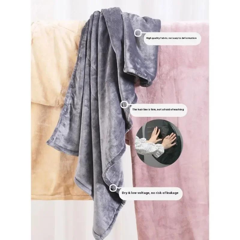 Hot 140x80cm USB Heating Blanket Travel For Sofa Bed 5 Levels Portable Electric Blanket Winter Warm Soft Plush Car Shawl Camping