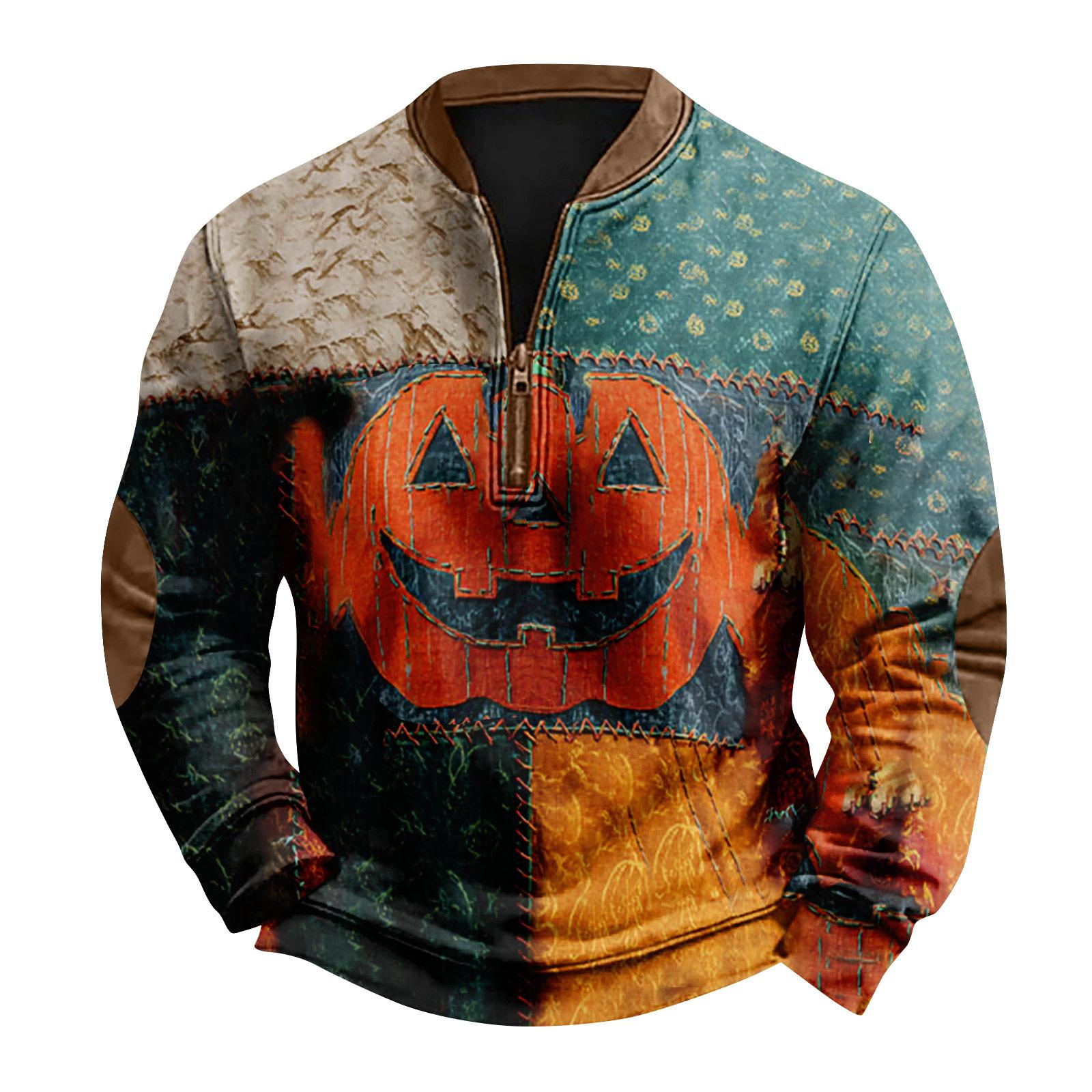 

Мужская повседневная модная рождественская принтованная толстовка без капюшона, широкая мужская свободная толстовка с капюшоном и воротником-стойкой XXXL