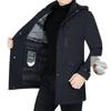 Pierre Cardin Men's Mid-Length Goose Down Jacket with Removable Liner - Thickened, Warm Winter Outerwear.