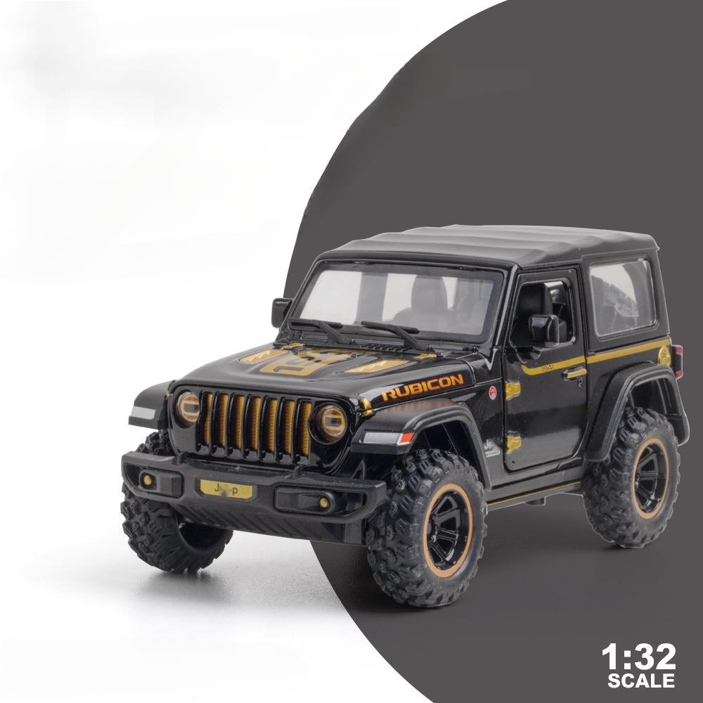 1/32 Wrangler Alloy Diecast Car Models Toy 1941 Rubicon Metal Off-Road Vehicles with Sound Light Car Toys for Children Boys