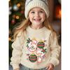 Unisex Kids Black Crewneck Sweatshirt For 4-12 Boys Girls Christmas Bauble Reindeer Holly Snowflake Number 67 Print Soft Fleece Long Sleeve Pullover