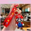Chaveiro Estiloso do Mario com Fio Vermelho Adorável Acessório de Desenho Animado em PVC para Bolsas