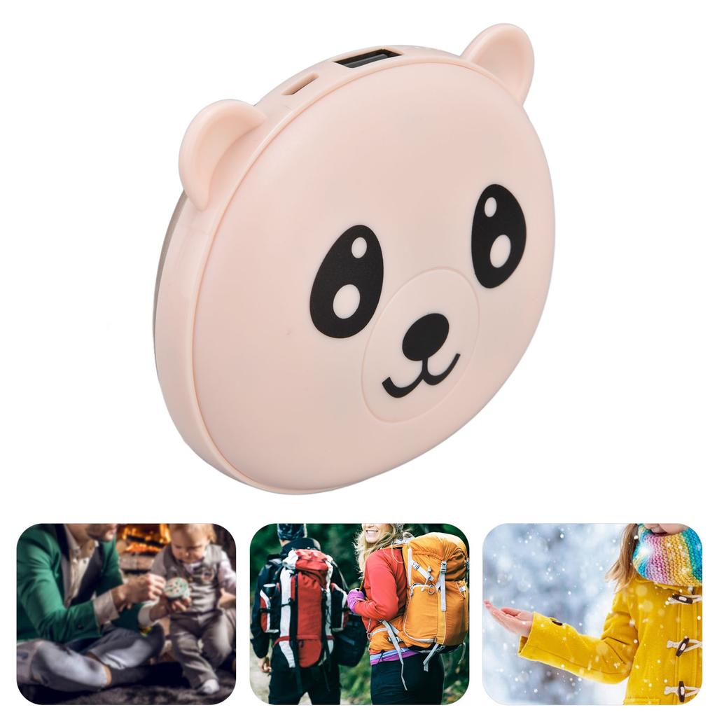 Hand Warmer   Portable Double Sides Heating USB Rechargeable Winter Heater with USB Cable for School   Home