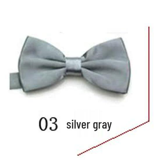 Krawatte im koreanischen Stil mit doppelter Lage für Männer und Frauen - Trendiges einfarbiges Hochzeitsaccessoire