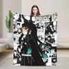 Muichiro Tokito  Blankets Fleece Textile Decor Multi-function Lightweight Throw Blankets for Bed Travel Bedding Throws