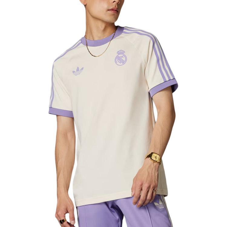 adidas Originali Spedizione Gratuita Con AdiClub Real Madrid Adicolor Classics 3 Stripes T-shirt IY0057