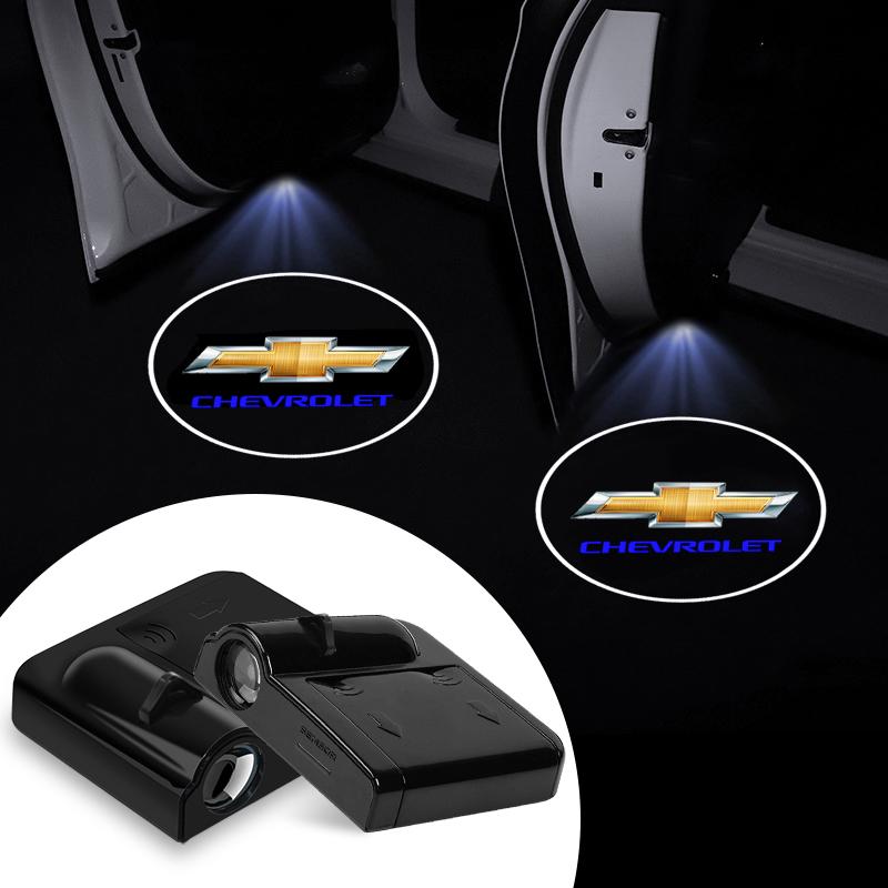 Car Door Emblem Light LED Welcome Lamp Wireless Laser Projector For Chevrolet Cruze Captiva Equinox Spark Tahoe Aveo Camaro Lacetti Malibu