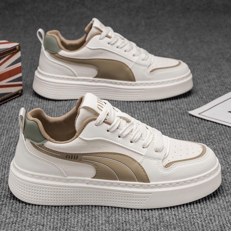 

Men s Casual Four Seasons Fashion Skateboarding Students Comfortable Sneakers Boys Trending Soft Sole Breathable Shoes 39 білий/хакі