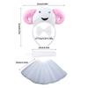 Sheep Costume Set Sheep Ear Headbands Tail Bows Tutus Skirt Animal Cosplay Costume for Halloween Christmas Party
