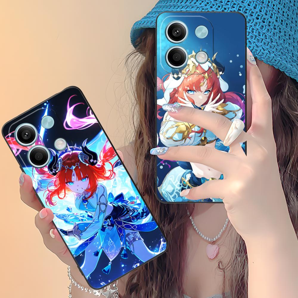 Game GI Nilou Matte TPU Mobile Phone Case for Xiaomi Redmi 15 14 13 12 A5 3 2 1 C Plus 4G 5G Colorful Printing Cover