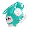 Helicopter Bamboo Dragonfly Toy Plastic Inertial Collision Aircraft Toys for Birthday Gifts Party Cyan