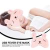 USB Electric Eye Mask for Sleeping 2Pcs Pink Steam Eye Pad Eyeshade