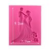 Fashion Sugar Craft Wedding Bride Groom Shaped Valentines's Day Chocolate Mould Silicone Cake Mold