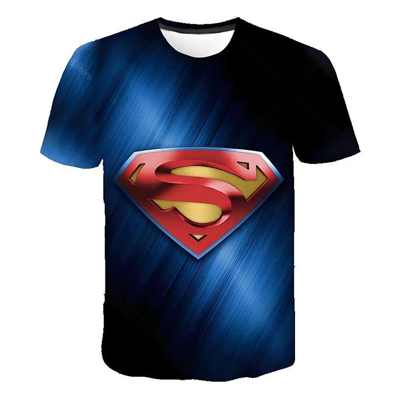 Summer New SuperHero Superman Children's 3d Printed T-Shirt Children's Summer Fashion Short Sleeved T-Shirt Tops