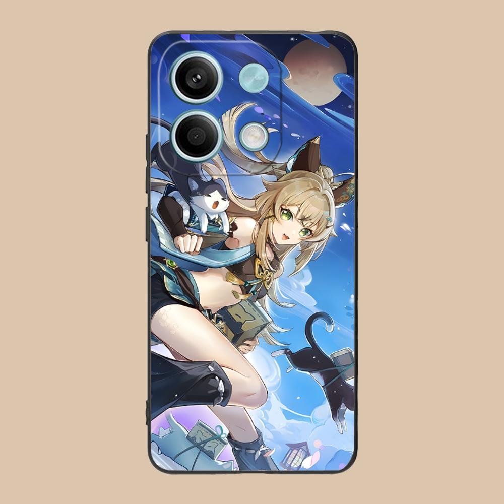 Game GI Kirara Mobile Phone Case for POCO F7 F6 F5 F4 F3 F2 Pro GT C75 C71 C65 C61 C40 Pro Ultra Colorful Printing Cover Luxury