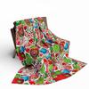 Festive Grinch Fleece Blanket: Cozy Christmas Holiday Decor