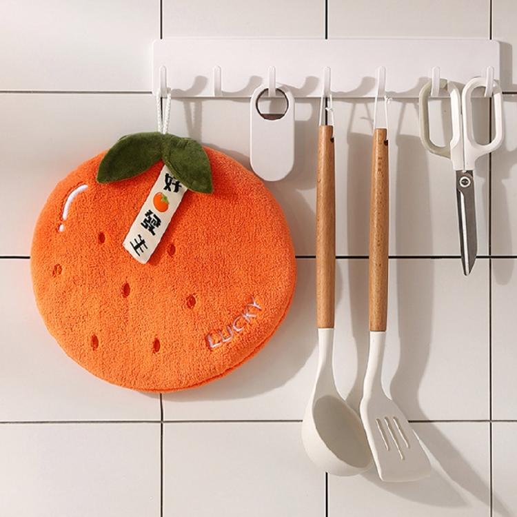 Hanging Towels Soft Coral Fleece Hanging Hand Towel In Fruit Shape Optional For Quick Drying And Easy Use In Kitchen