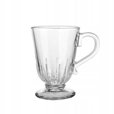 Elegante Glas-Kaffeetasse auf Fuß für Latte 320ml 1Stk Siena