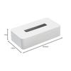 Ohe ABS Resin Tissue Box, Rectangular, White, Approx. 24.5cm H X 13cm W X 7cm D, Smart Home II, Paper Holder, Tissue Box with Magnet, Simple Design, M