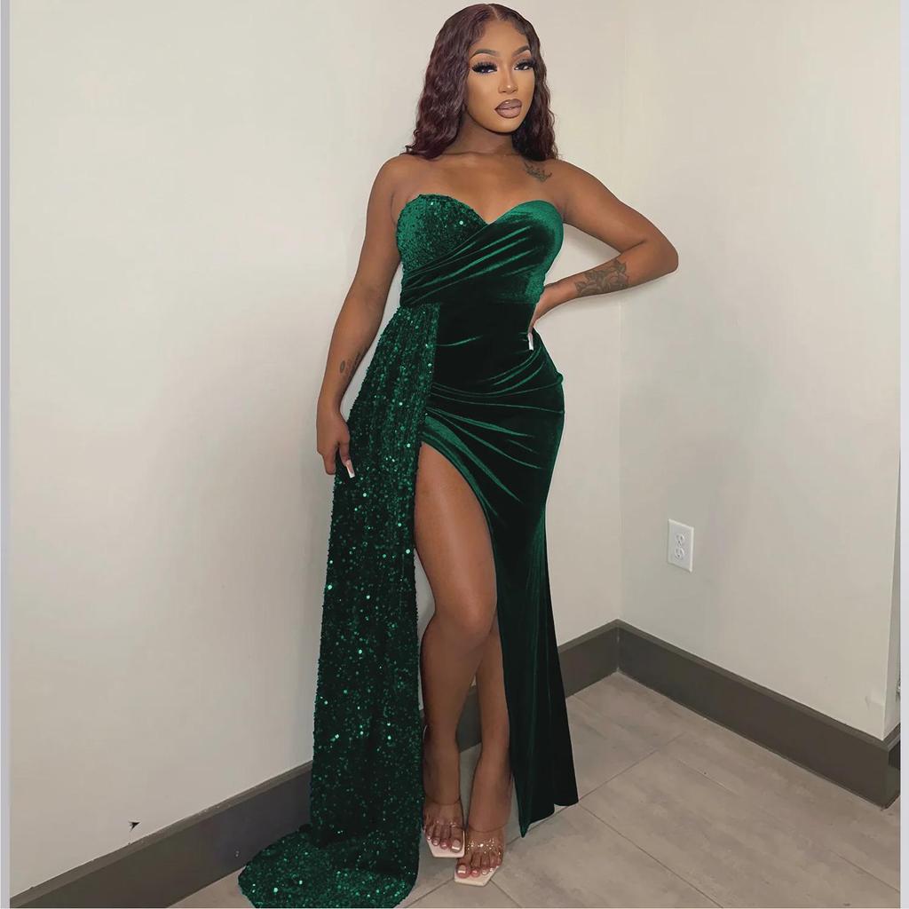 OS6923 Sexy europäisches und amerikanisches Perlen-Swing-Kleid – Herbst/Winter Damen-Nachtclub-Partymode