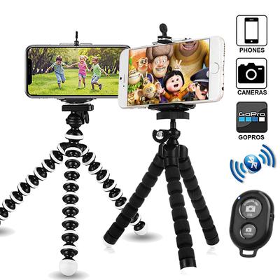 Tragbarer Telefonstativ-Schwamm-Oktopus-Halter, Mini-Smartphone-Clip für iPhone, flexibles Live-Stativ mit Fernauslöser für Xiaomi