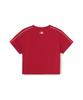 Emelbi Women'S Sporty Track Crop Short Sleeve T-Shirt Bos (Red)