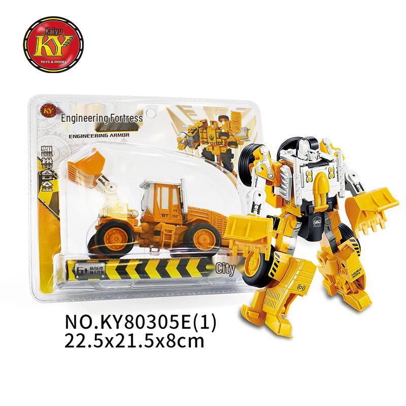 Kaiyu 5-в-1 Трансформирующийся Робот Модель Сплав Строительная Техника