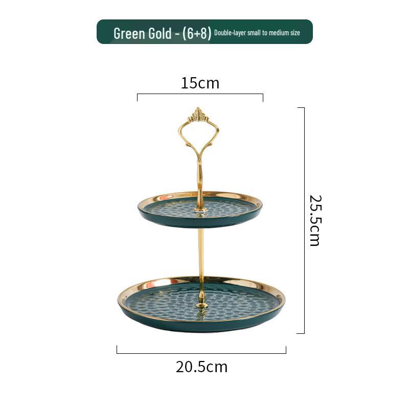 Nordic Ceramic 2-Tier Fruit & Cake Stand