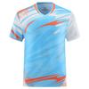 Anmurye Table Tennis Short Sleeve with Abstract Geometric Sports and Game Badminton Strength Practice Stylish Summer Light Blue Men's Uniform, T-Shirt